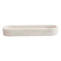 Hello Honey® 11.5'' White Marble Cracker Dish