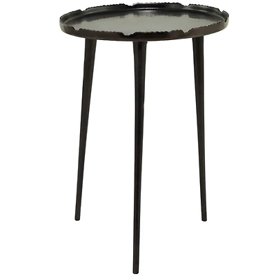21" Aluminum Accent Table with Tray Top