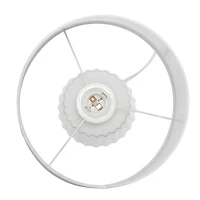 Simple Designs 17.4" Off White Pleated Base Table Lamp
