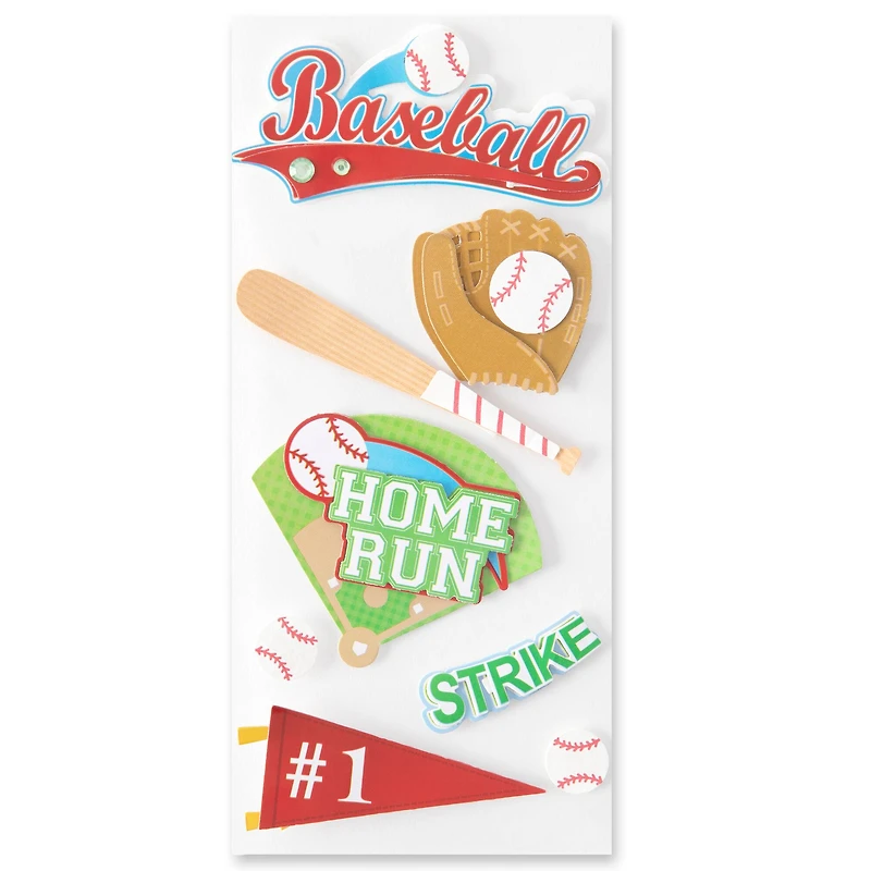 12 Pack: Baseball Dimensional Stickers by Recollections™