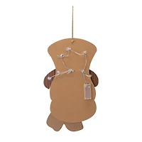 Glitzhome® 19" Lighted Snowman Wall Décor