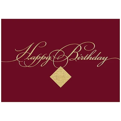 JAM Paper 5.625" x 7.875" Burgundy Birthday Cards & Envelopes, 25ct.