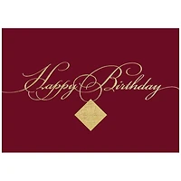 JAM Paper 5.625" x 7.875" Burgundy Birthday Cards & Envelopes, 25ct.