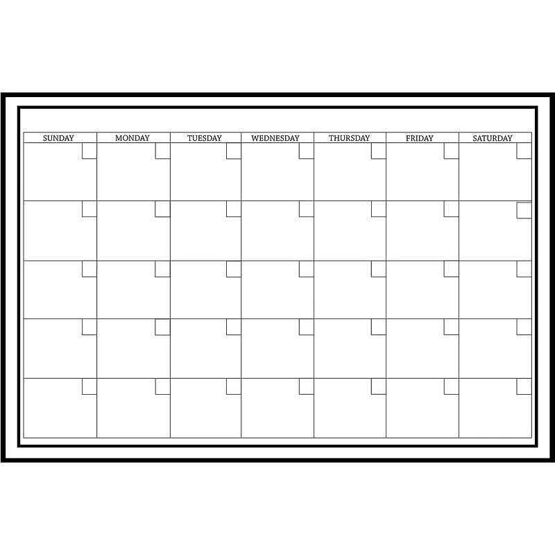 Wallpops White Monthly Dry Erase Calendar Decal