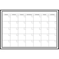 Wallpops White Monthly Dry Erase Calendar Decal