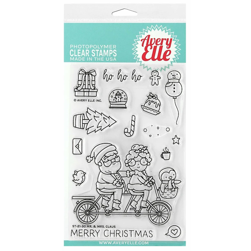 Avery Elle Mr. & Mrs. Claus Clear Stamp Set