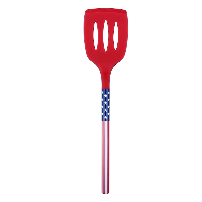 12" Red, White & Blue Slotted Turner by Celebrate It®