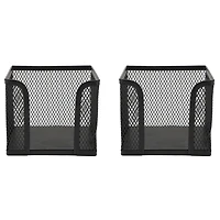 Mind Reader Black 2-Pack Metal Mesh Memo Pad Holder