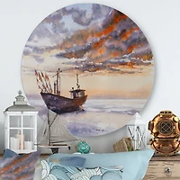 Designart - Wooden Fishing Boat On The Baltic Shore