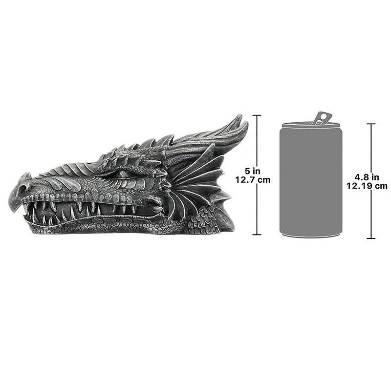 Design Toscano 5" Stryker the Smoking Dragon Sculptural Incense Box