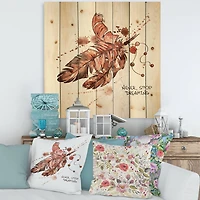 Designart - Bird Feathers In Earth Tones