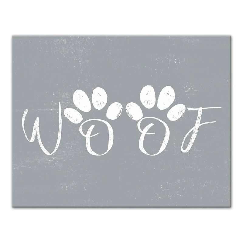 Woof Canvas Wall Art