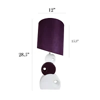 Elegant Designs™ 2.5ft. Purple and White Stacked Circle Table Lamp