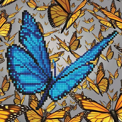 Diamond Art Beginner Blue Butterfly Kit