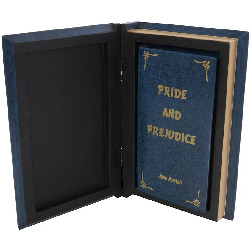 Blue Wooden Pride and Prejudice Storage Faux Book Box, 2ct.