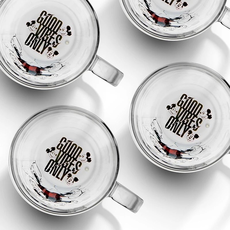 13.5oz. Disney® Mickey Mouse Glitch Glass Mugs, 2ct.