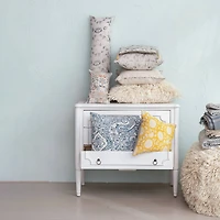 Hello Honey® 36" Blue & White Lumbar Accent Pillow