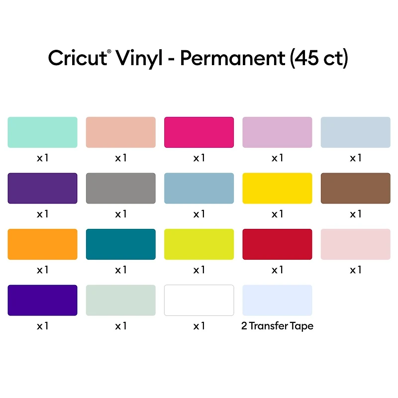 Cricut® Permanent Vinyl, Everything Sampler