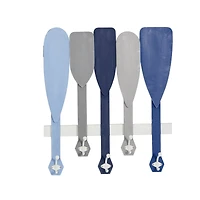 Blue Wood Coastal Wall Hook, 26" x 23" x 4"