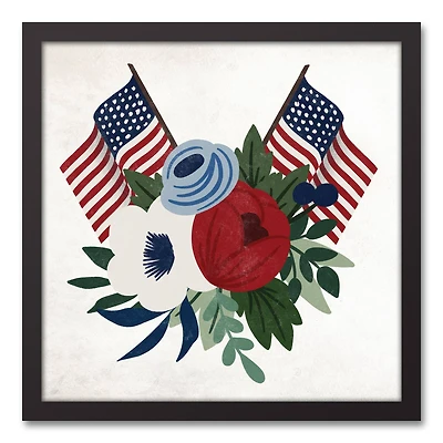 American Bouquet Black Framed Canvas