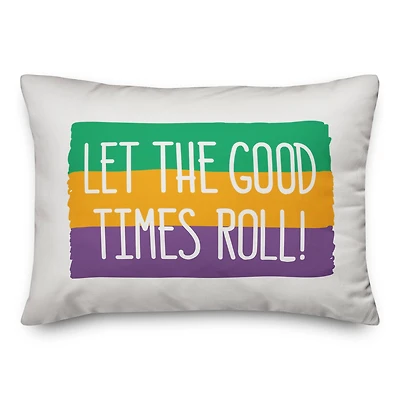 Let Good Times Roll Mardi Gras Throw Pillow
