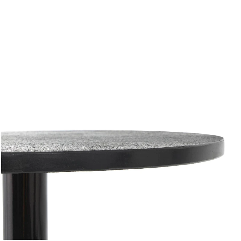 Black Aluminum Metal Tripod Accent Table Set