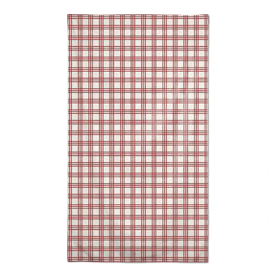 8.5ft. Painted Christmas Plaid Tablecloth