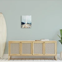 Stupell Industries White Lighthouse Boardwalk Rocky Cliff Coastal Landscape Water Canvas Wall Art