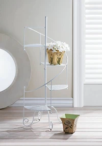 3.3ft. White Spiral Showcase Plant Stand