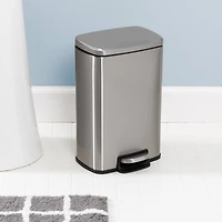 Honey Can Do Stainless Steel Step Trash Cans with Lid Set