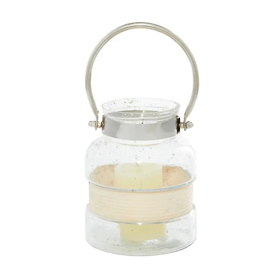 The Novogratz Clear Glass Country Cottage Candle Holder Lantern