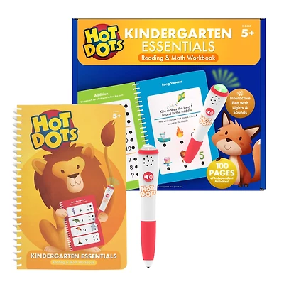 Educational Insights Hot Dots Kindergarten Essentials Reading & Math Workbook