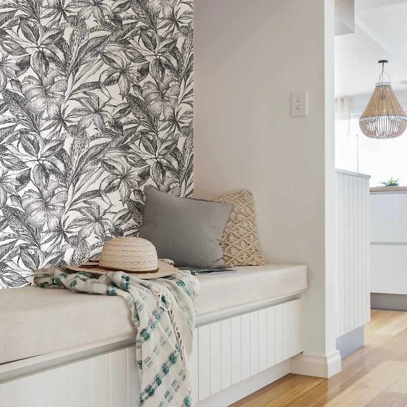 NuWallpaper Black Canopy Peel & Stick Wallpaper