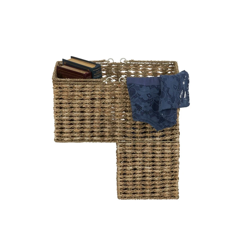 Household Essentials Seagrass Wicker Stair Basket
