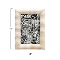 Hello Honey® Natural Hand-Carved Bone 4" x 6" Photo Frame