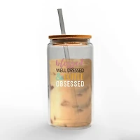 16oz. Blessed Well Dressed & Coffee Obsessed Glass Can Cup