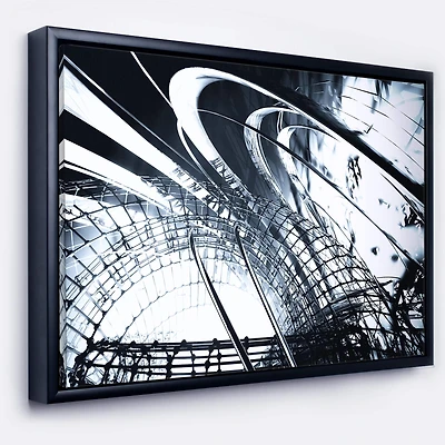 Designart - 3D Abstract Art Black Structural