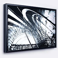 Designart - 3D Abstract Art Black Structural