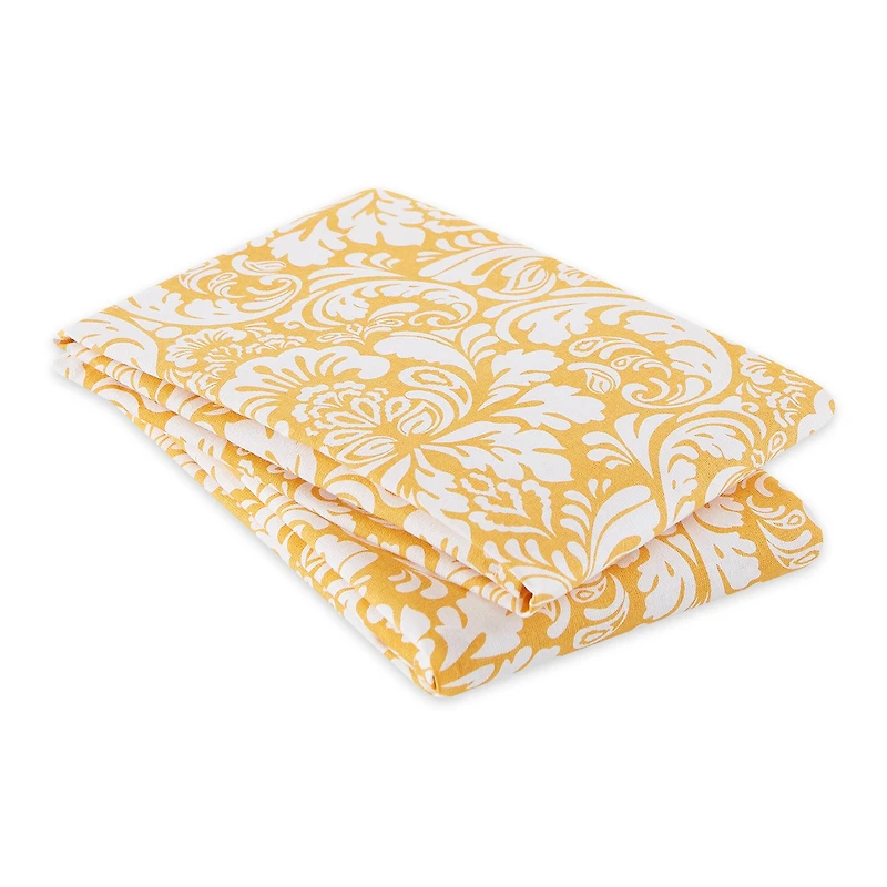 DII® Mustard Damask Dishtowel (Set of 2)