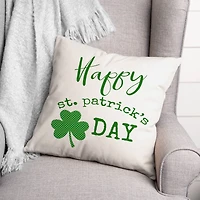 Happy St Patricks Day 18" x 18" Throw Pillow