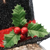 48" Crystal Snowman Decoration, Clear Mini LED Lights