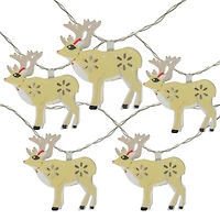 10ct. Warm White LED Reindeer String Lights