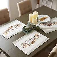 DII® Thanksgiving Autumn Fall Leaves Reversible Placemats, 4ct.