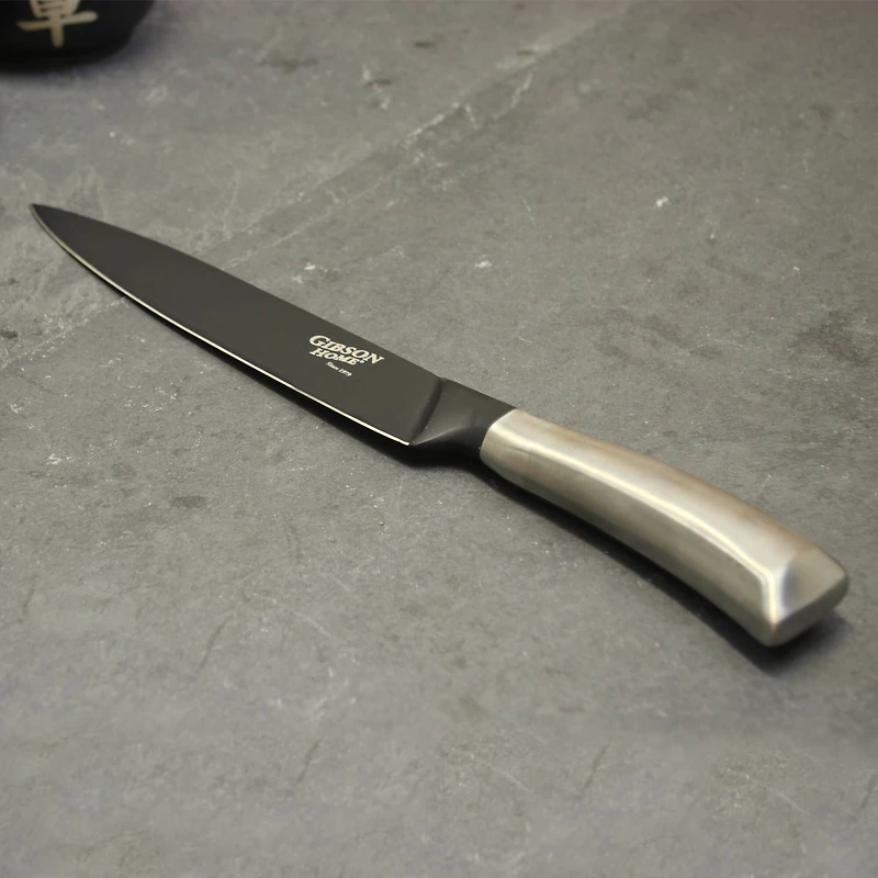 Gibson Home® Opus 8'' Black Stainless Steel Nonstick Carving Knife