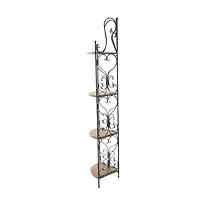 66" Brown Iron Farmhouse Baker's Rack