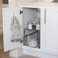 Household Essentials Sliding Basket Cabinet Organizer