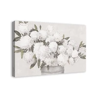 Gray Distressed Hydrangeas Canvas Wall Art