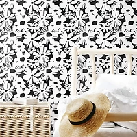 RoomMates Black Daisy Chain Peel & Stick Wallpaper