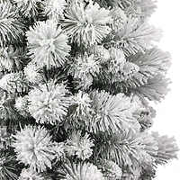 4.5ft. Unlit Flocked Pencil Artificial Christmas Tree