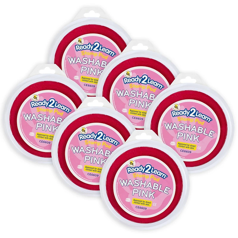 Center Enterprises Ready2Learn™ Jumbo Pink Washable Stamp Pad, 6ct.